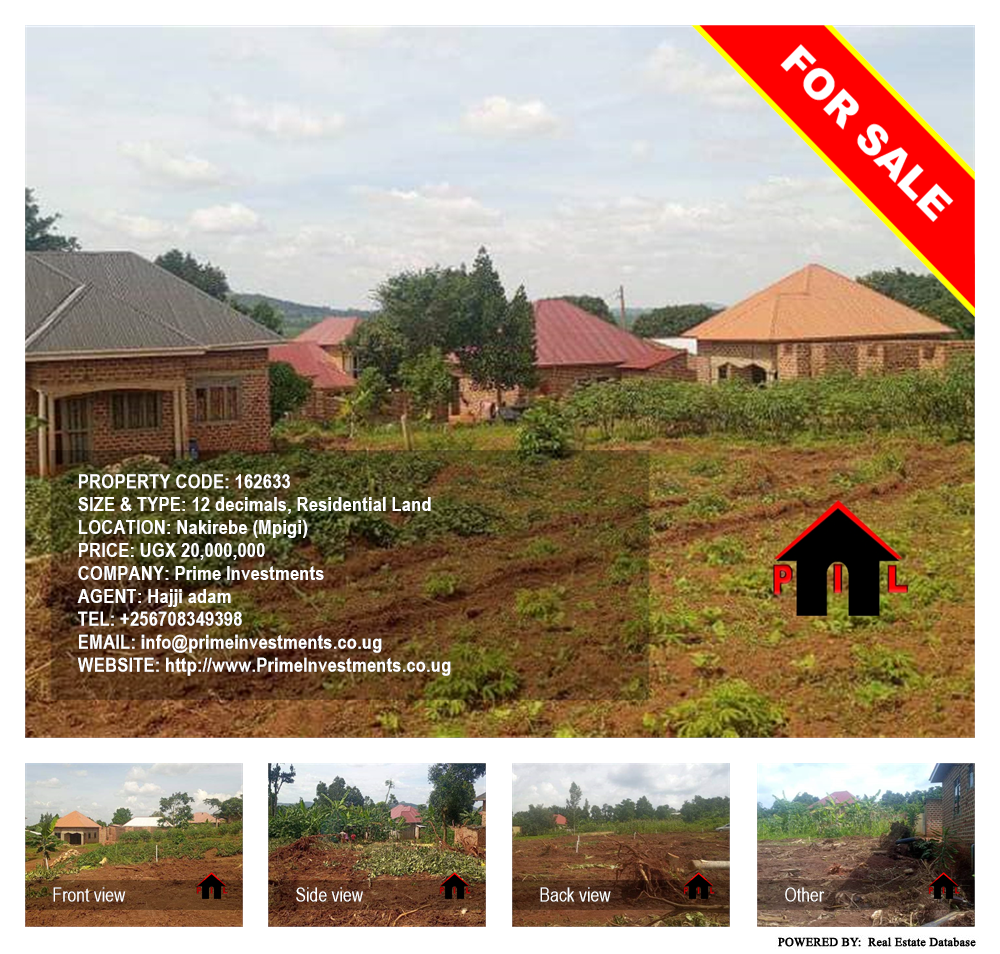 Residential Land  for sale in Nakirebe Mpigi Uganda, code: 162633