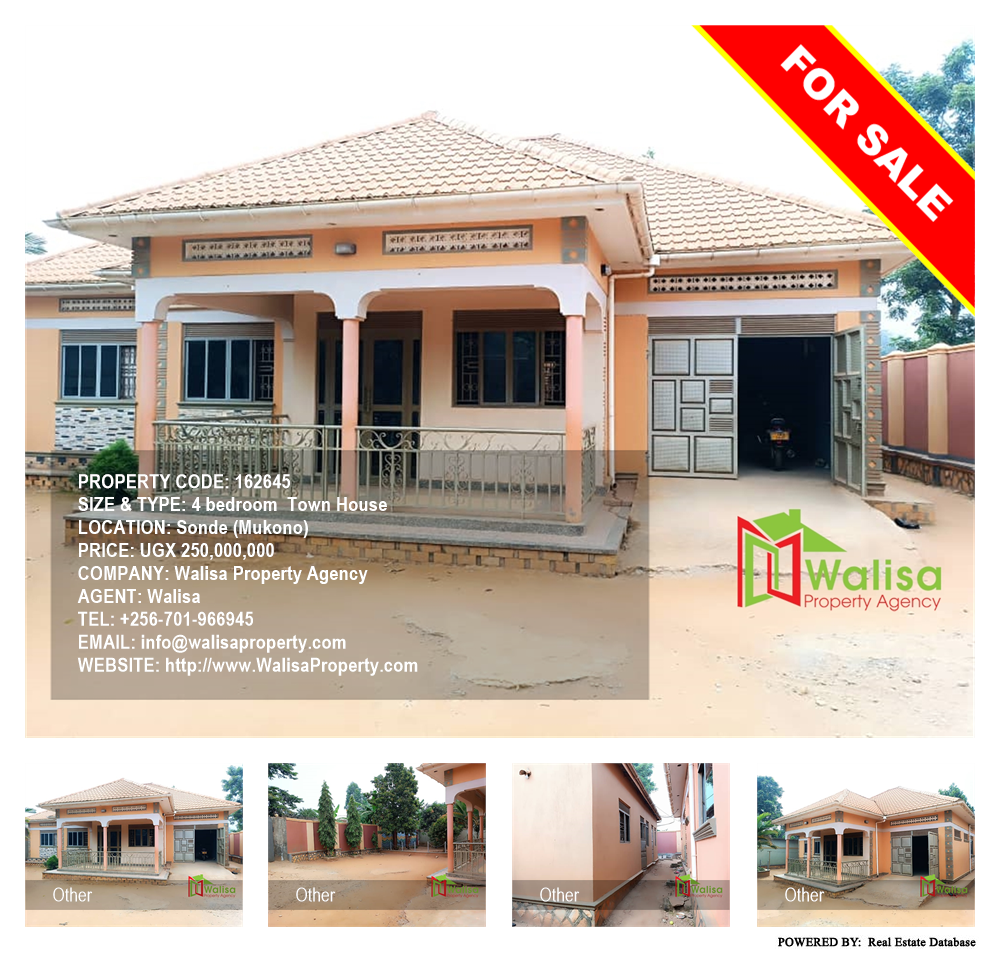 4 bedroom Town House  for sale in Sonde Mukono Uganda, code: 162645
