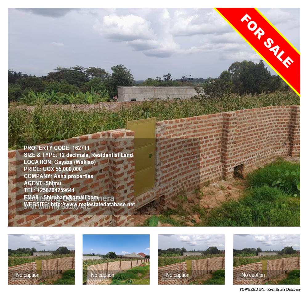 Residential Land  for sale in Gayaza Wakiso Uganda, code: 162711