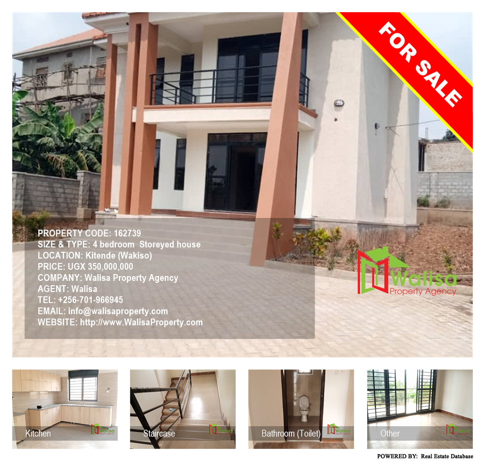 4 bedroom Storeyed house  for sale in Kitende Wakiso Uganda, code: 162739