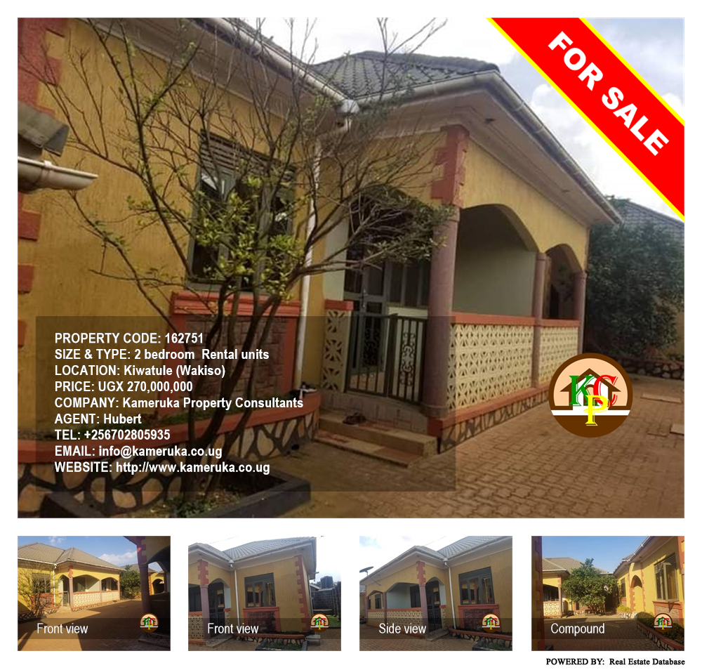 2 bedroom Rental units  for sale in Kiwaatule Wakiso Uganda, code: 162751