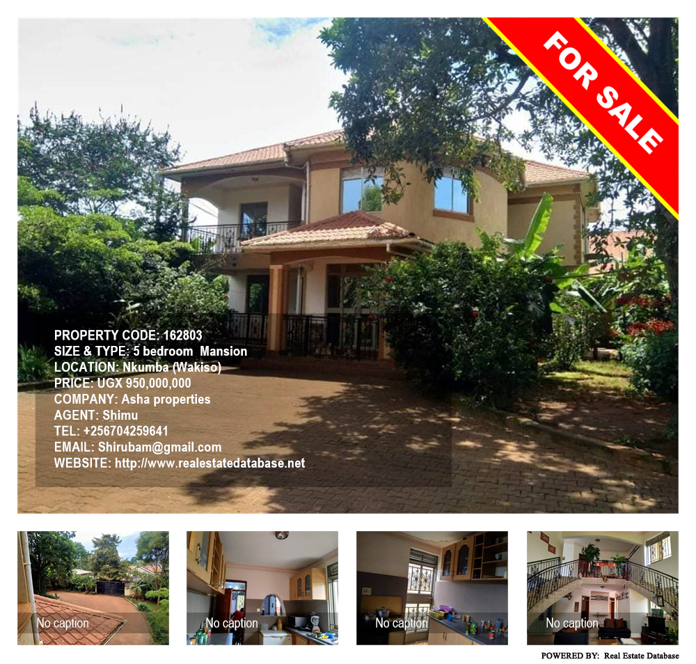 5 bedroom Mansion  for sale in Nkumba Wakiso Uganda, code: 162803