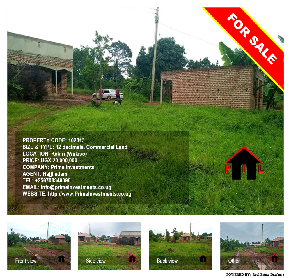 Commercial Land  for sale in Kakiri Wakiso Uganda, code: 162813