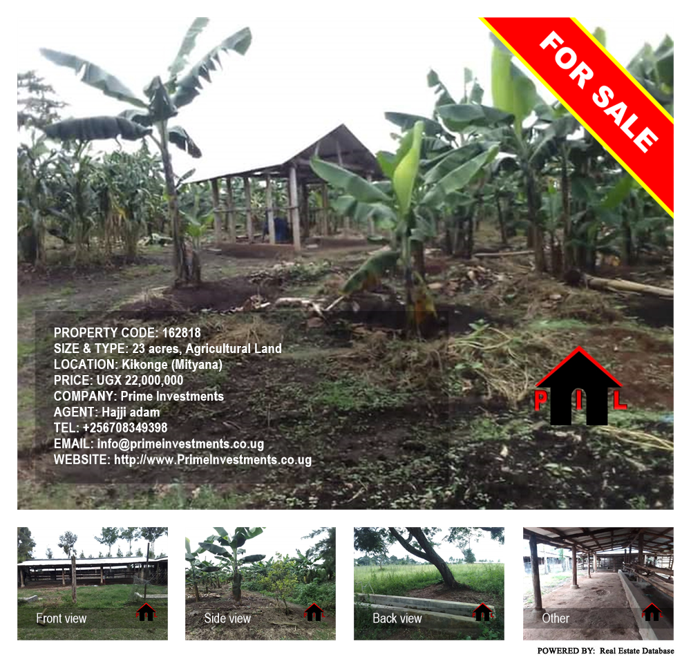 Agricultural Land  for sale in Kikonge Mityana Uganda, code: 162818
