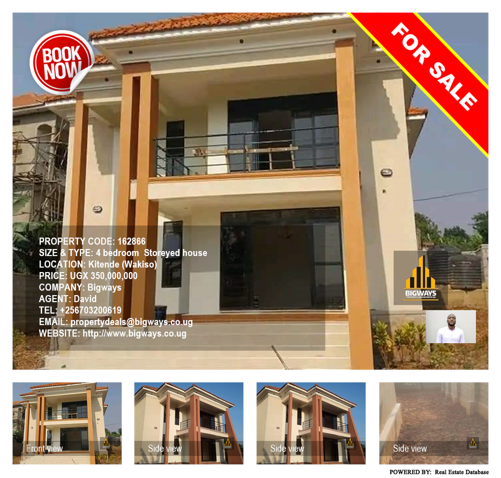 4 bedroom Storeyed house  for sale in Kitende Wakiso Uganda, code: 162866