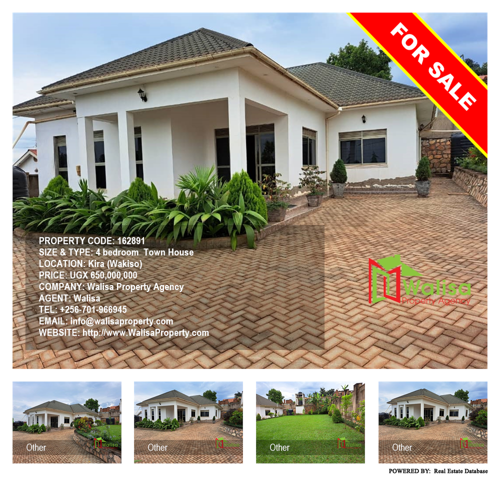 4 bedroom Town House  for sale in Kira Wakiso Uganda, code: 162891
