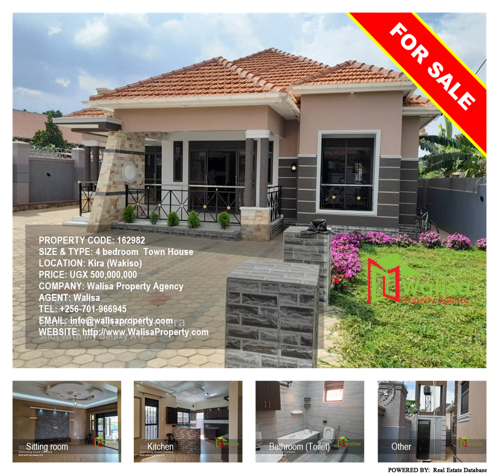 4 bedroom Town House  for sale in Kira Wakiso Uganda, code: 162982