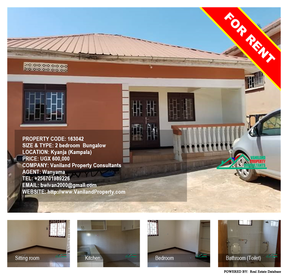 2 bedroom Bungalow  for rent in Kyanja Kampala Uganda, code: 163042
