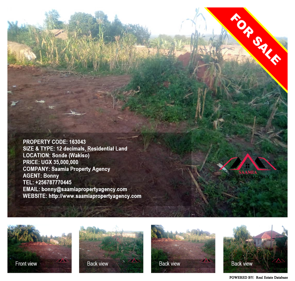 Residential Land  for sale in Sonde Wakiso Uganda, code: 163043