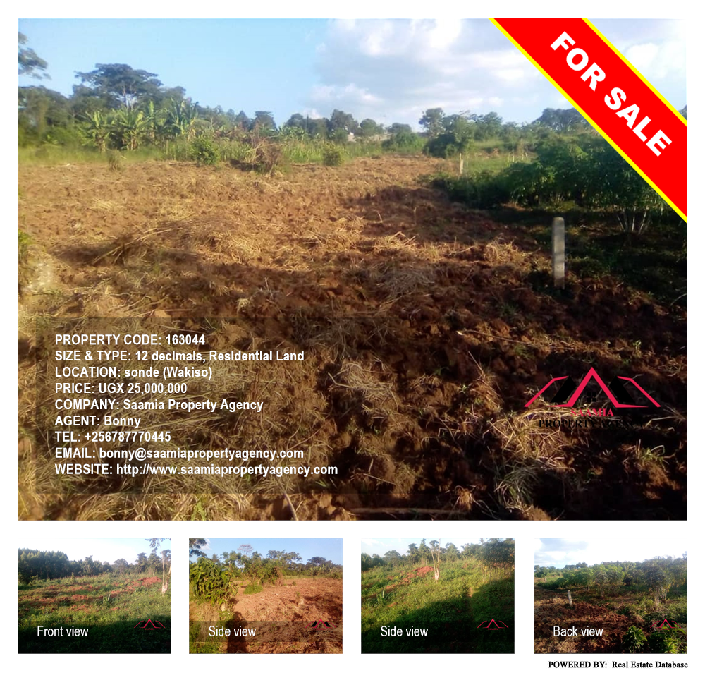 Residential Land  for sale in Sonde Wakiso Uganda, code: 163044