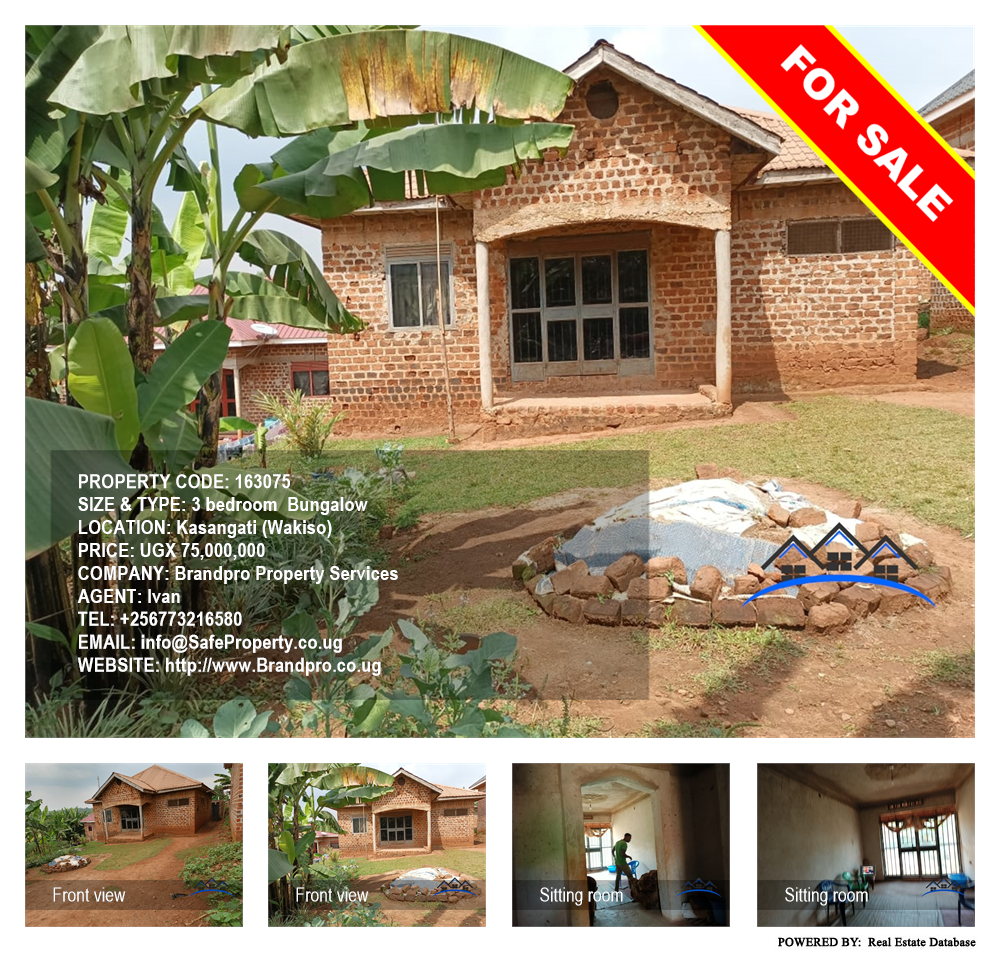 3 bedroom Bungalow  for sale in Kasangati Wakiso Uganda, code: 163075