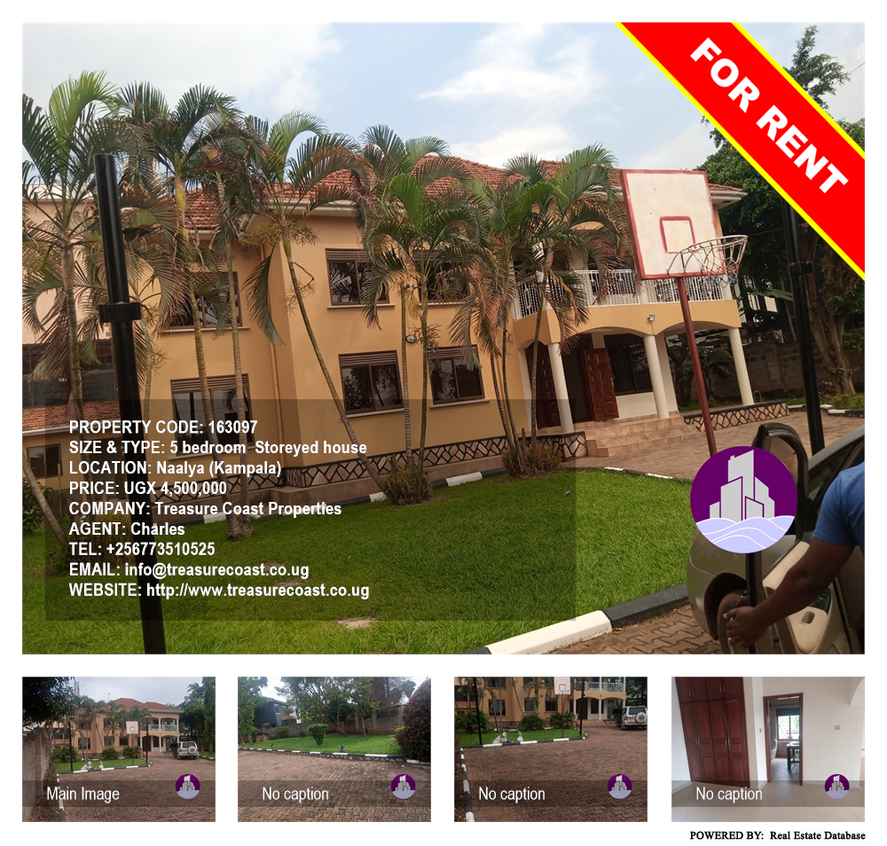 5 bedroom Storeyed house  for rent in Naalya Kampala Uganda, code: 163097