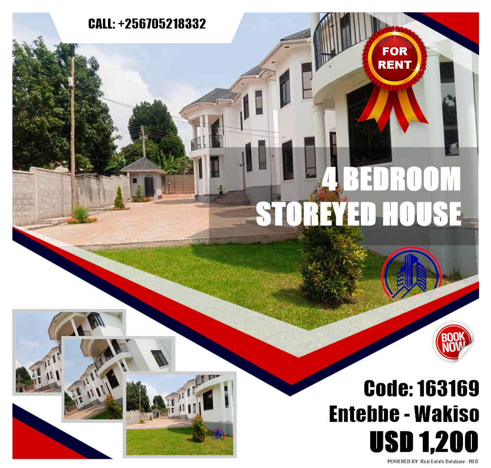 4 bedroom Storeyed house  for rent in Entebbe Wakiso Uganda, code: 163169