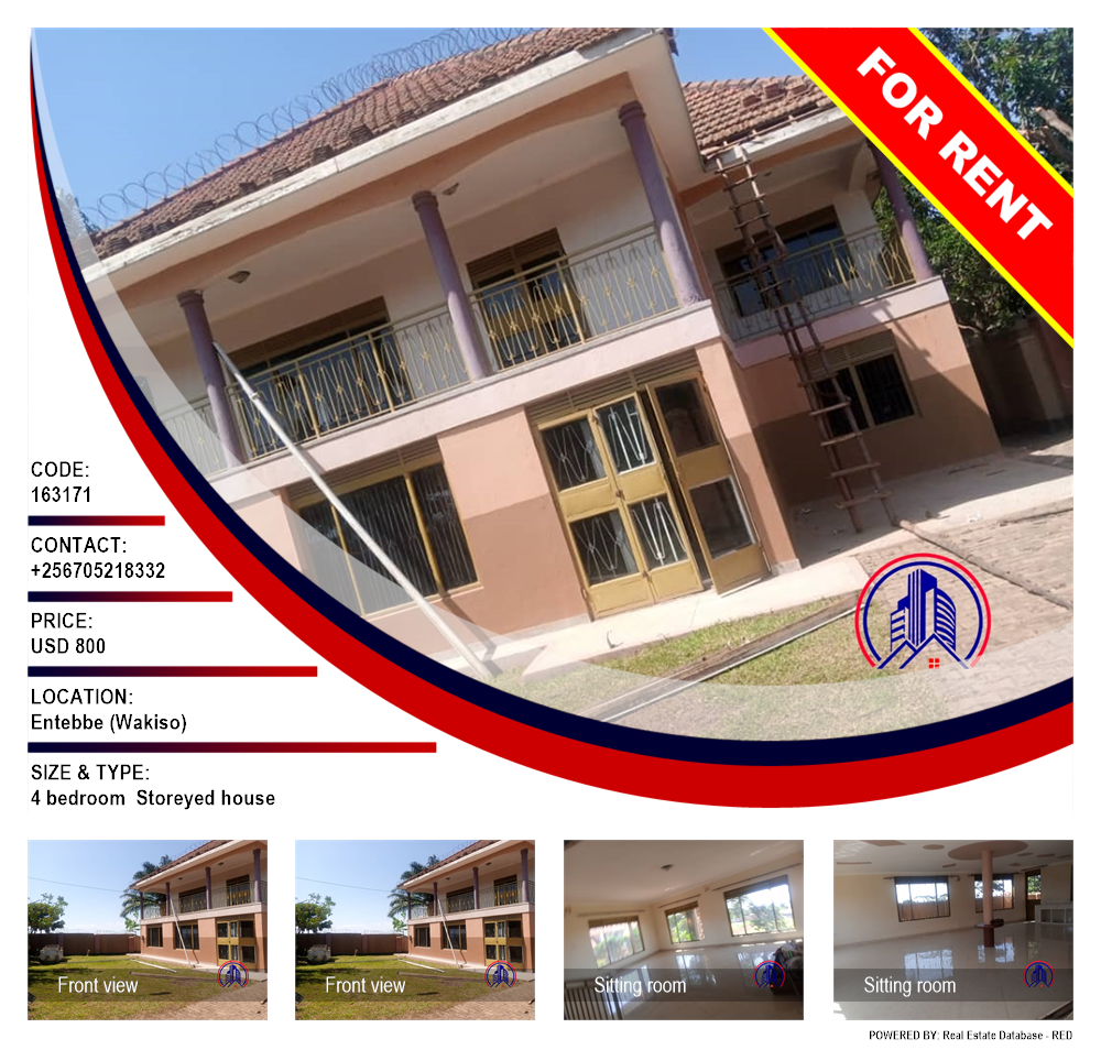 4 bedroom Storeyed house  for rent in Entebbe Wakiso Uganda, code: 163171