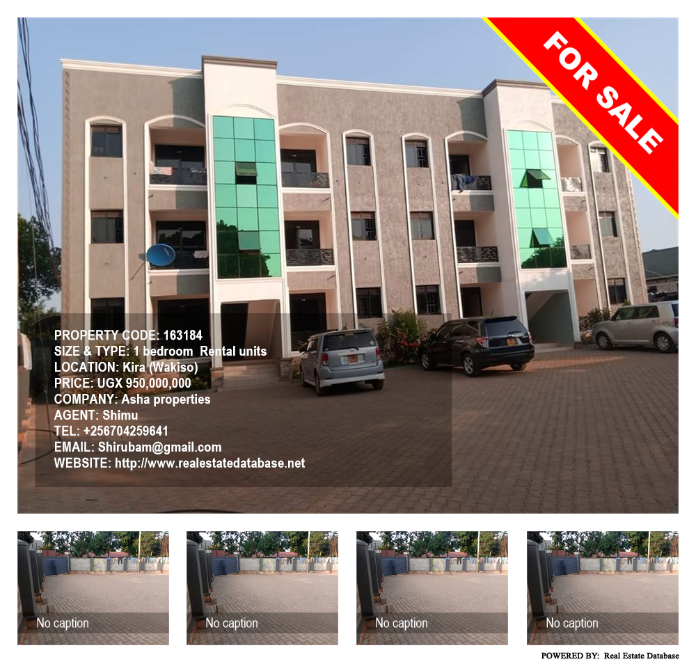 1 bedroom Rental units  for sale in Kira Wakiso Uganda, code: 163184