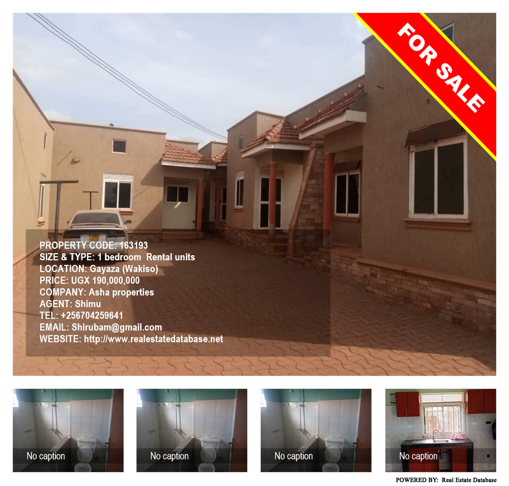 1 bedroom Rental units  for sale in Gayaza Wakiso Uganda, code: 163193