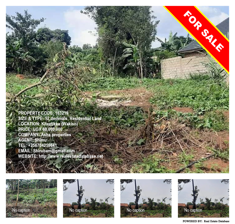 Residential Land  for sale in Kiteetikka Wakiso Uganda, code: 163219