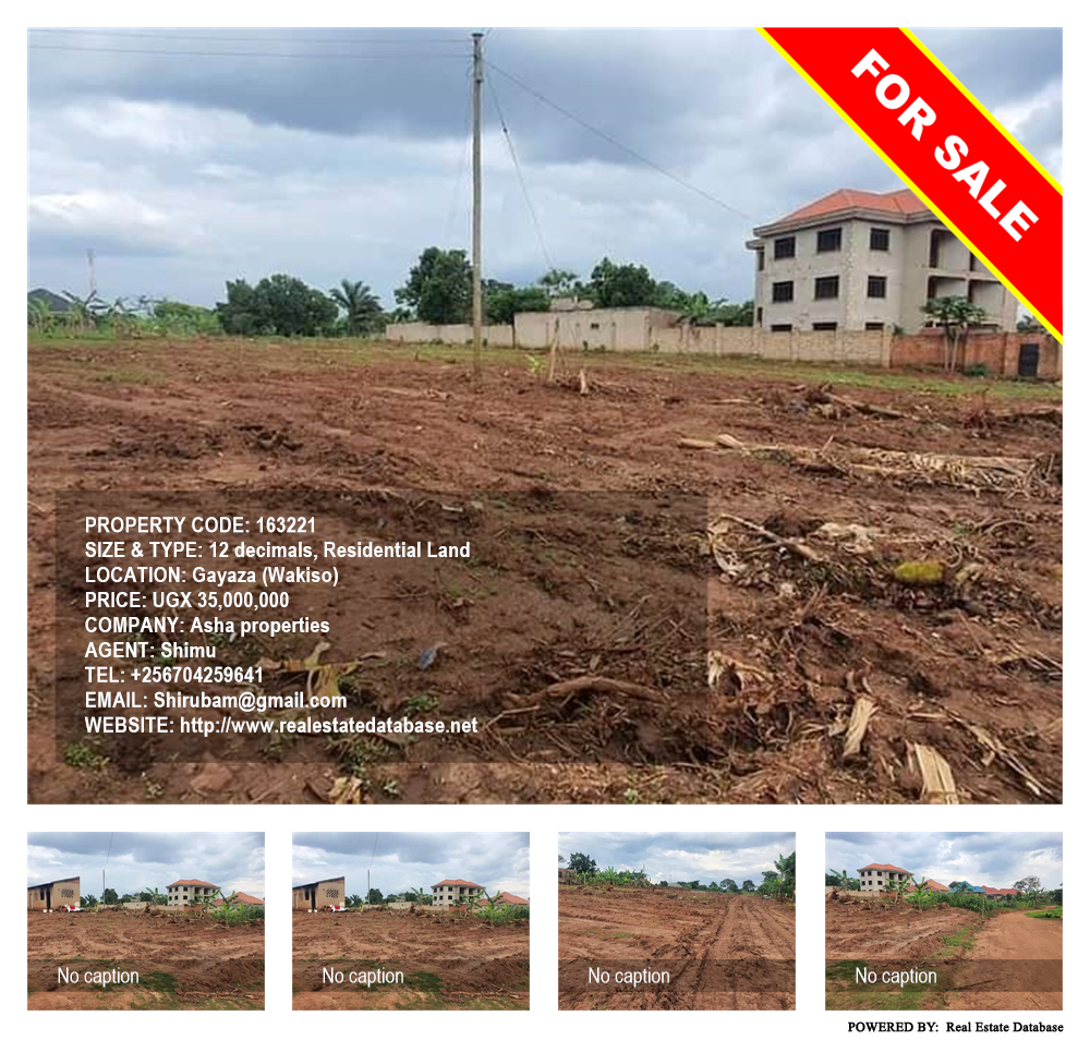 Residential Land  for sale in Gayaza Wakiso Uganda, code: 163221