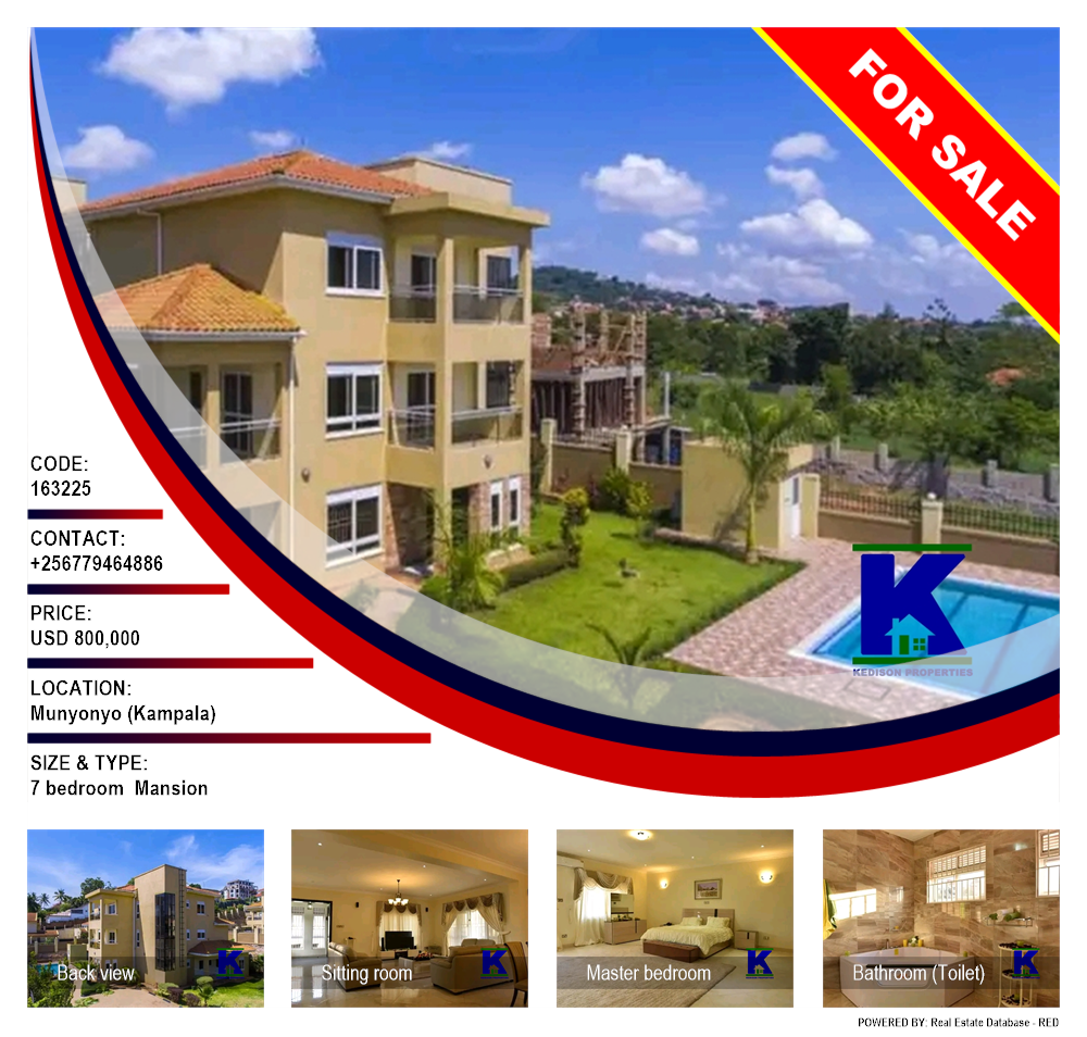 7 bedroom Mansion  for sale in Munyonyo Kampala Uganda, code: 163225