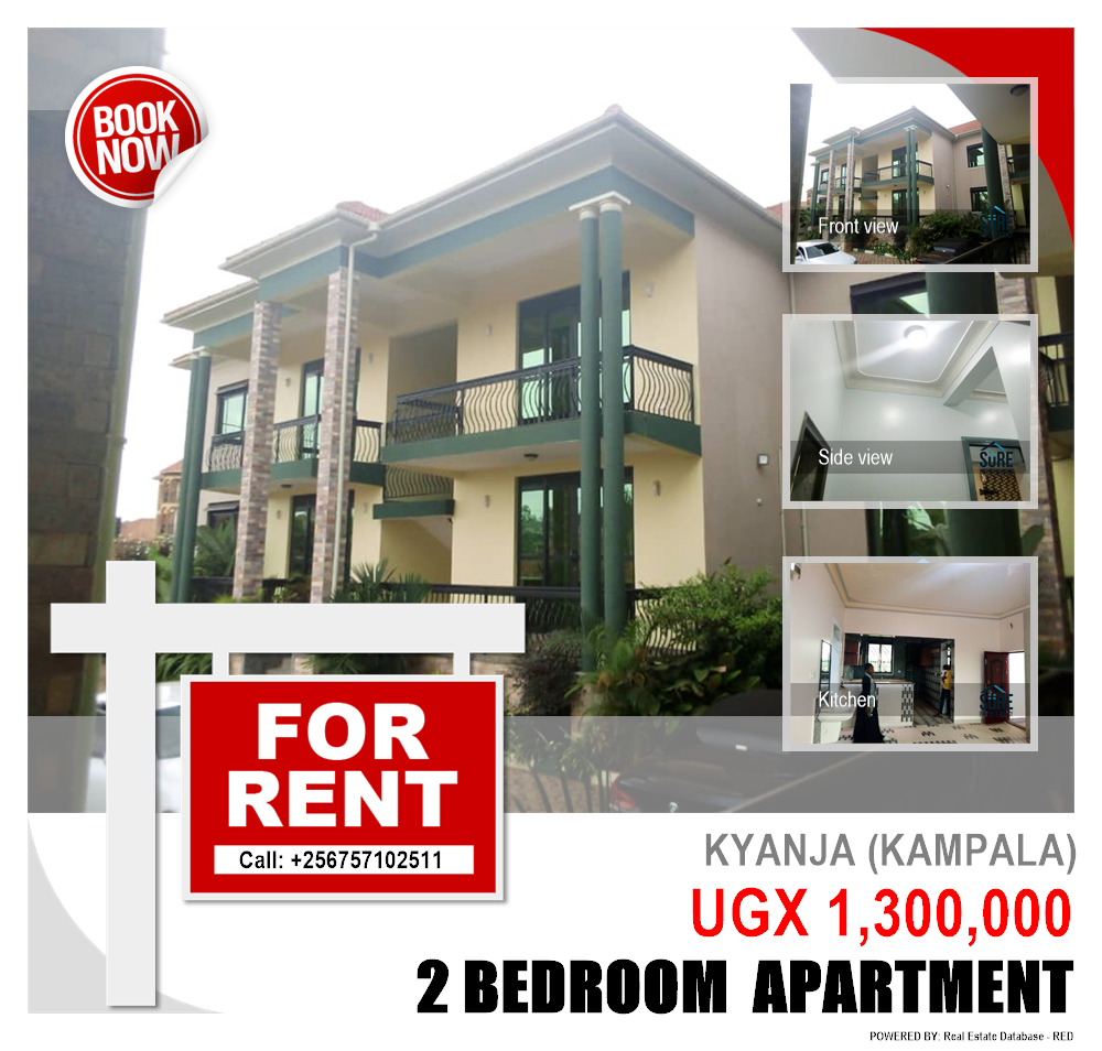 2 bedroom Apartment  for rent in Kyanja Kampala Uganda, code: 163227