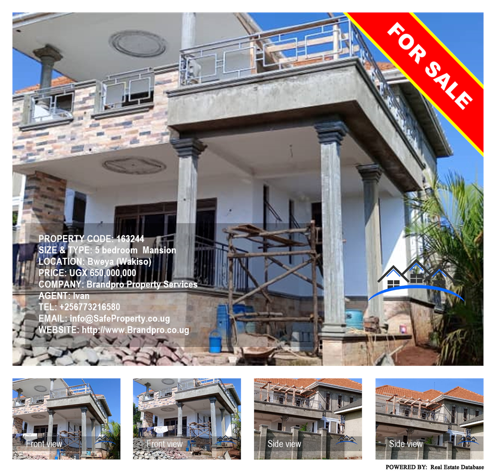 5 bedroom Mansion  for sale in Bweya Wakiso Uganda, code: 163244