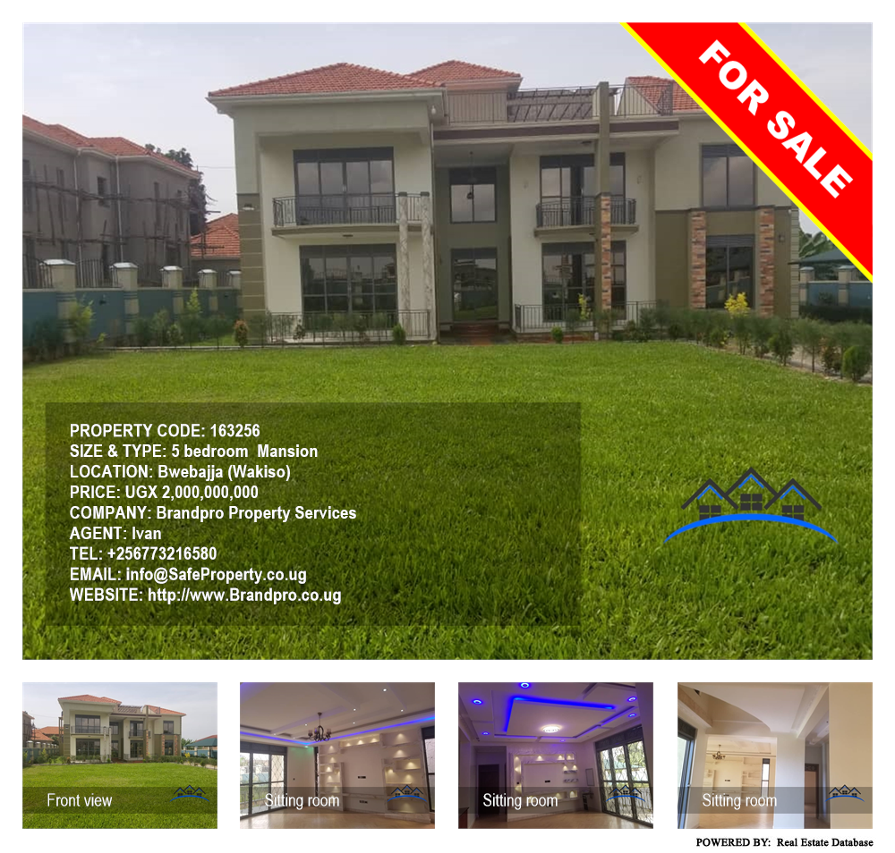 5 bedroom Mansion  for sale in Bwebajja Wakiso Uganda, code: 163256