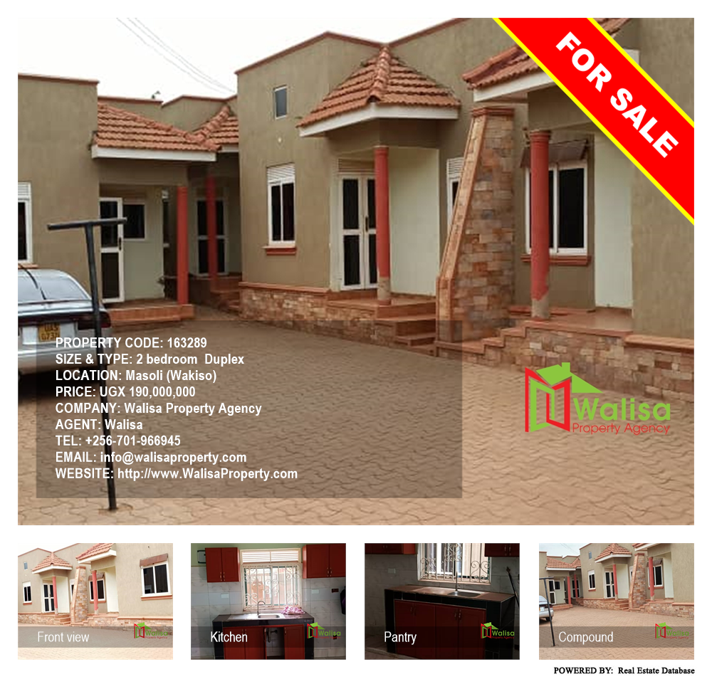 2 bedroom Duplex  for sale in Masoli Wakiso Uganda, code: 163289