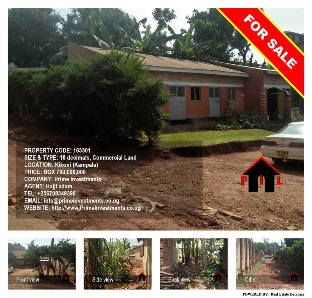 Commercial Land  for sale in Kikoni Kampala Uganda, code: 163301