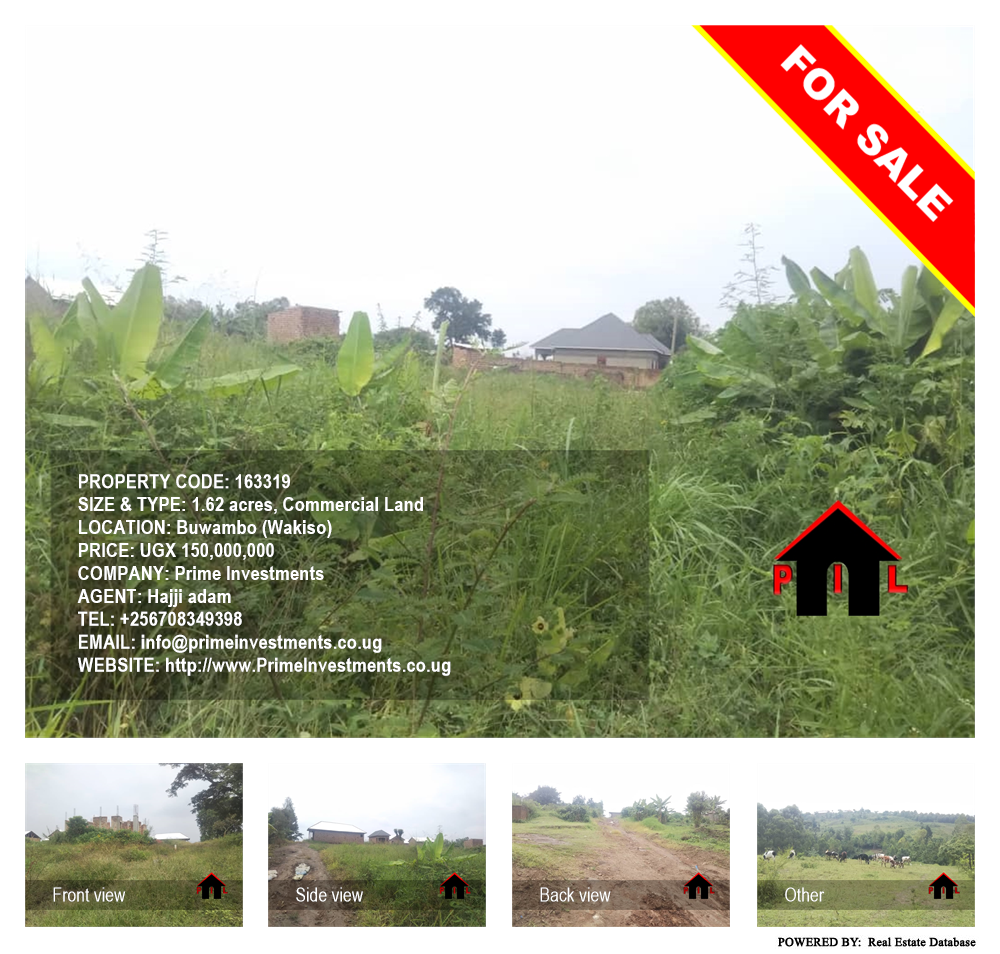 Commercial Land  for sale in Buwambo Wakiso Uganda, code: 163319