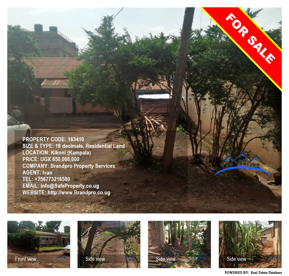 Residential Land  for sale in Kikoni Kampala Uganda, code: 163410