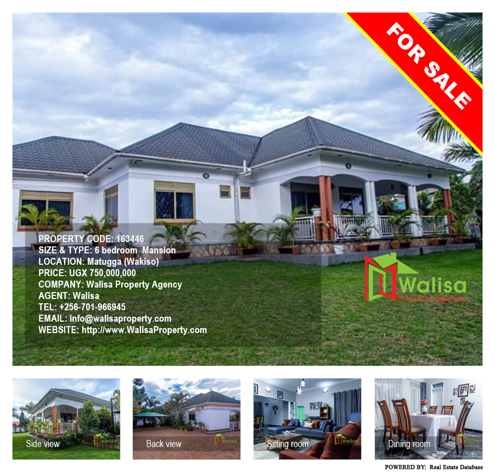 6 bedroom Mansion  for sale in Matugga Wakiso Uganda, code: 163446