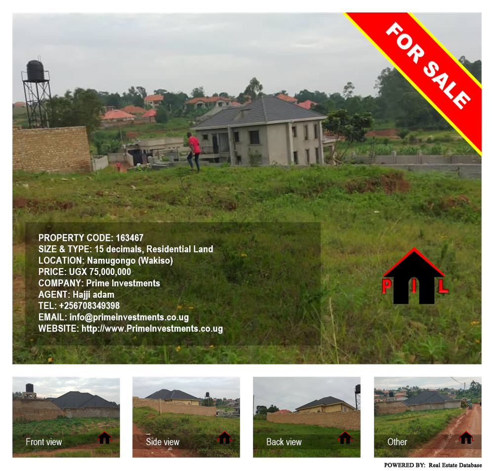 Residential Land  for sale in Namugongo Wakiso Uganda, code: 163467