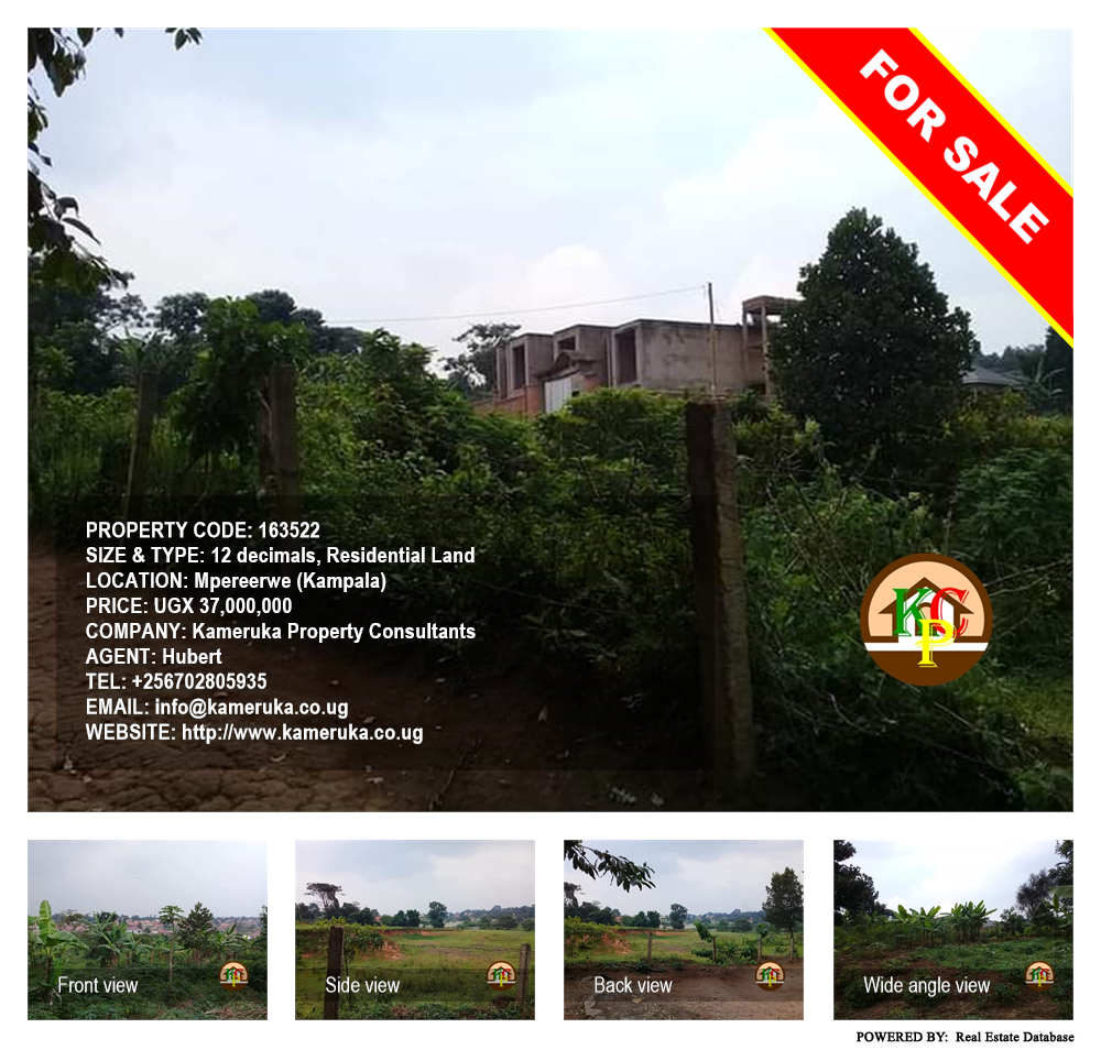 Residential Land  for sale in Mpereerwe Kampala Uganda, code: 163522