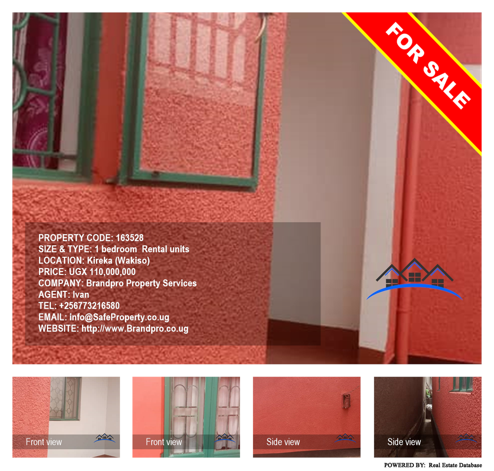 1 bedroom Rental units  for sale in Kireka Wakiso Uganda, code: 163528
