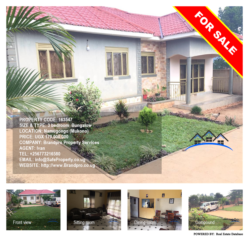 3 bedroom Bungalow  for sale in Namugongo Mukono Uganda, code: 163547
