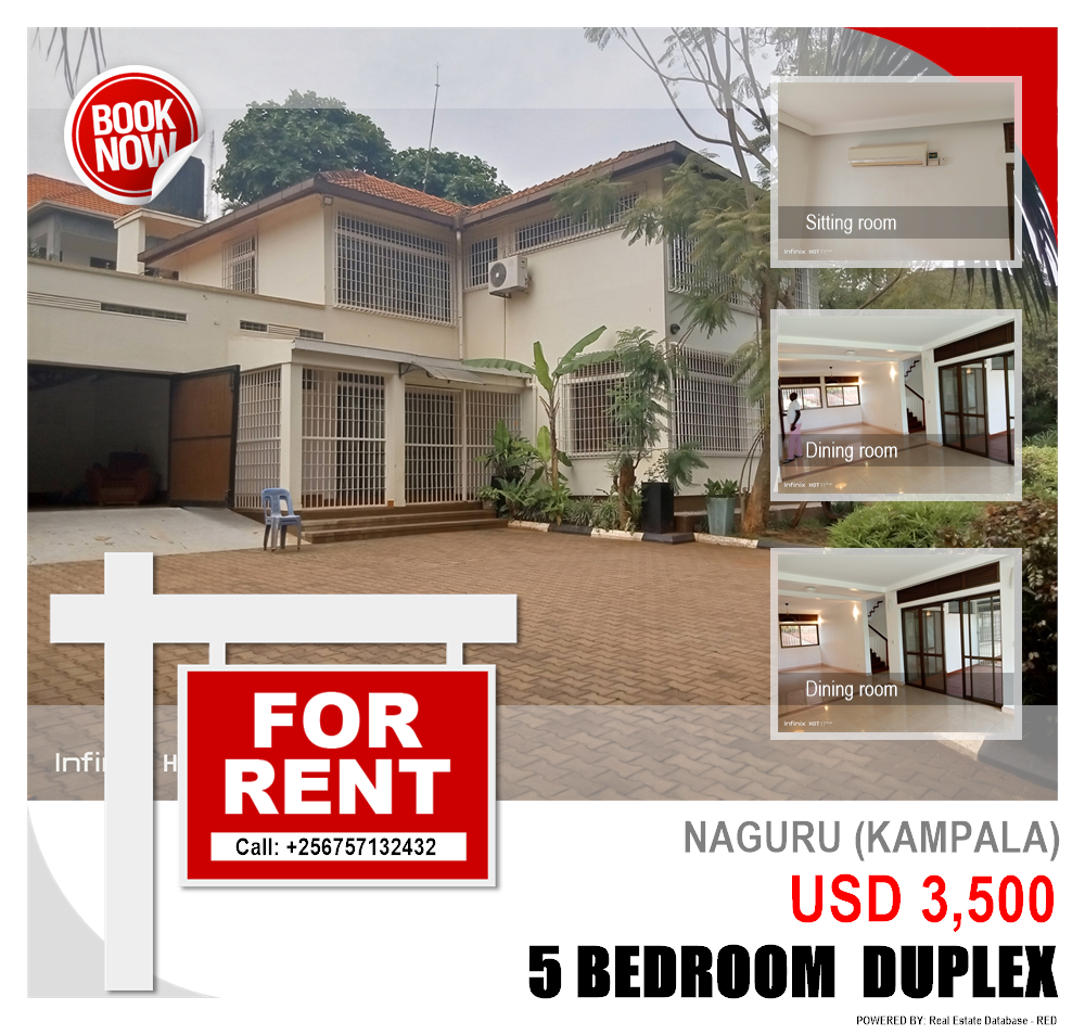 5 bedroom Duplex  for rent in Naguru Kampala Uganda, code: 163721