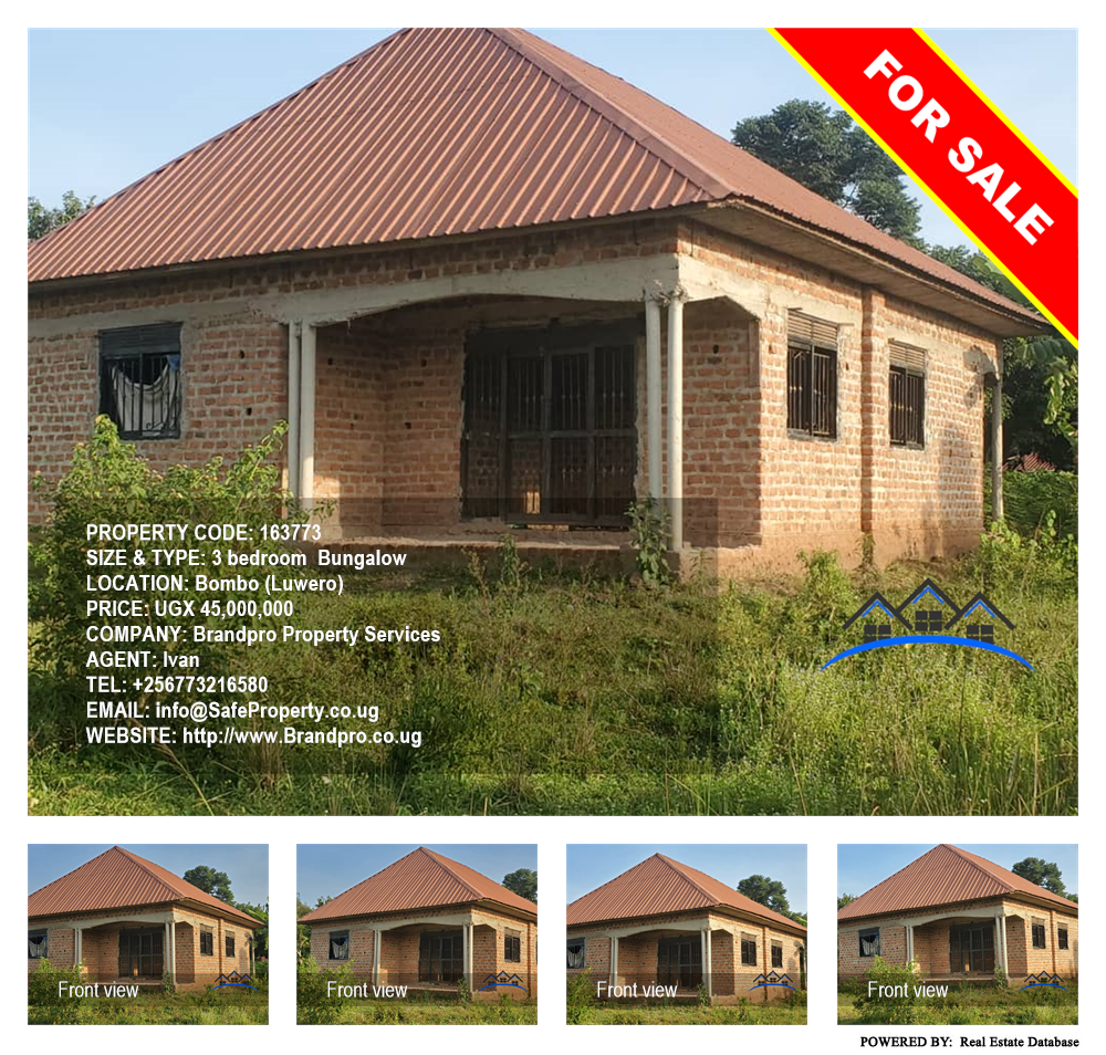 3 bedroom Bungalow  for sale in Bombo Luweero Uganda, code: 163773