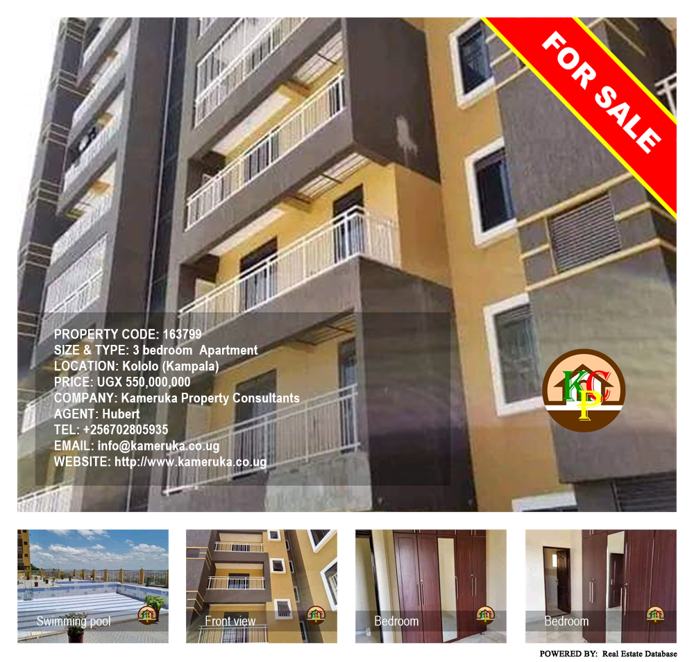 3 bedroom Apartment  for sale in Kololo Kampala Uganda, code: 163799