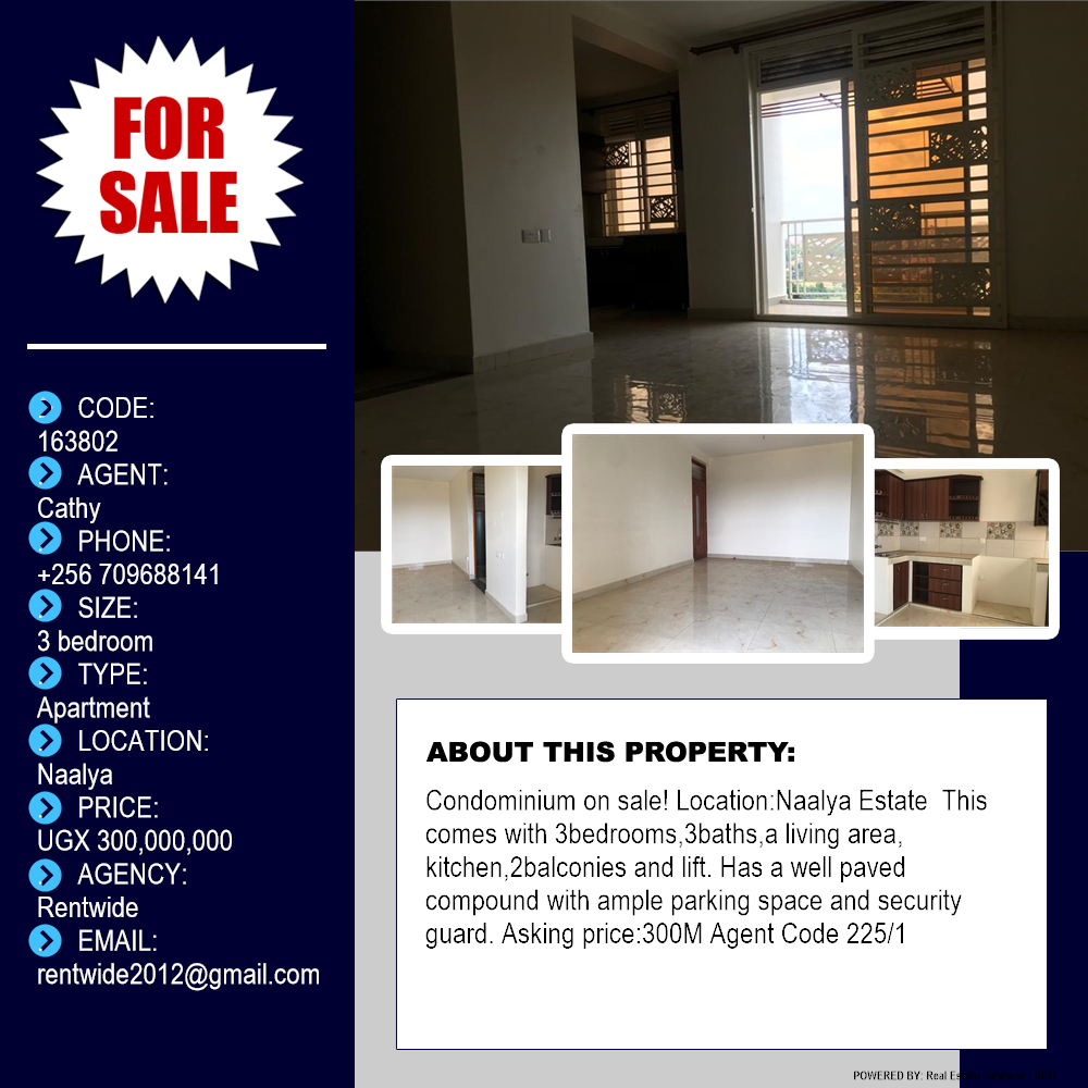 3 bedroom Apartment  for sale in Naalya Wakiso Uganda, code: 163802