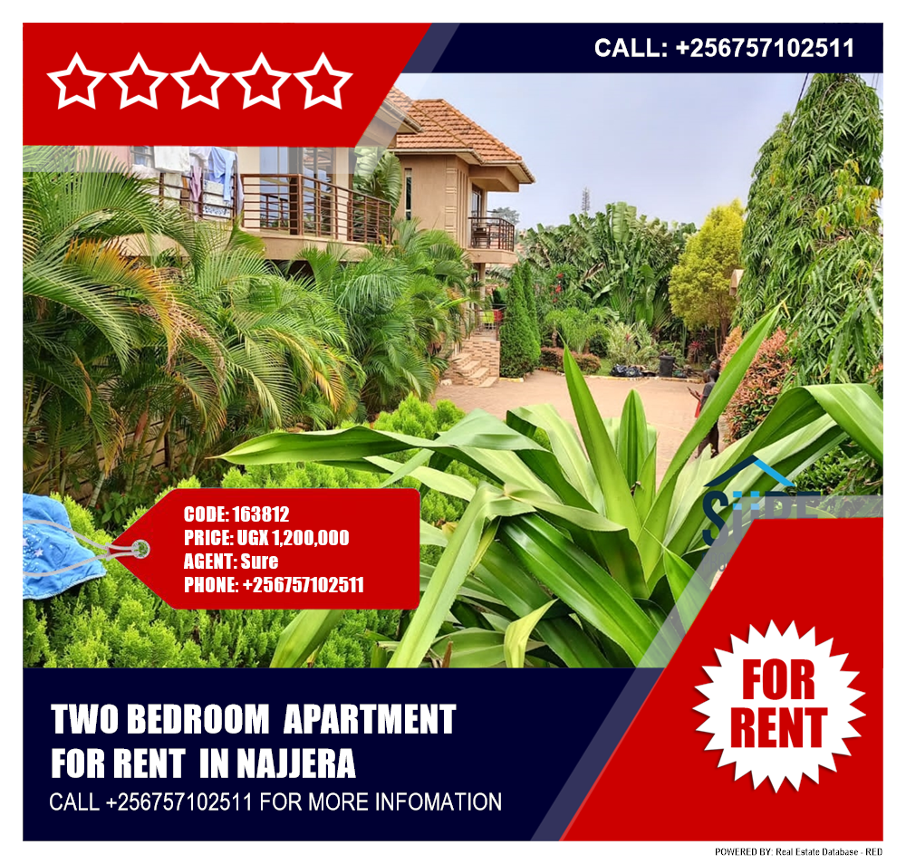 2 bedroom Apartment  for rent in Najjera Kampala Uganda, code: 163812