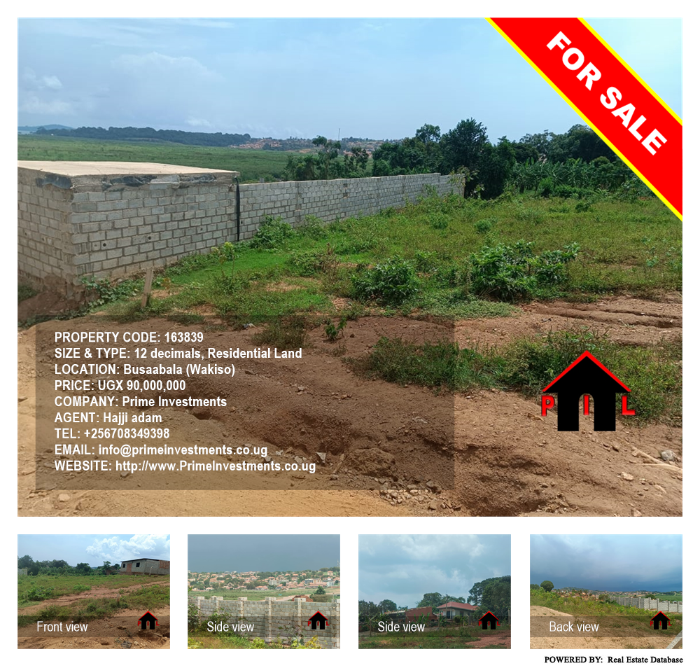 Residential Land  for sale in Busaabala Wakiso Uganda, code: 163839