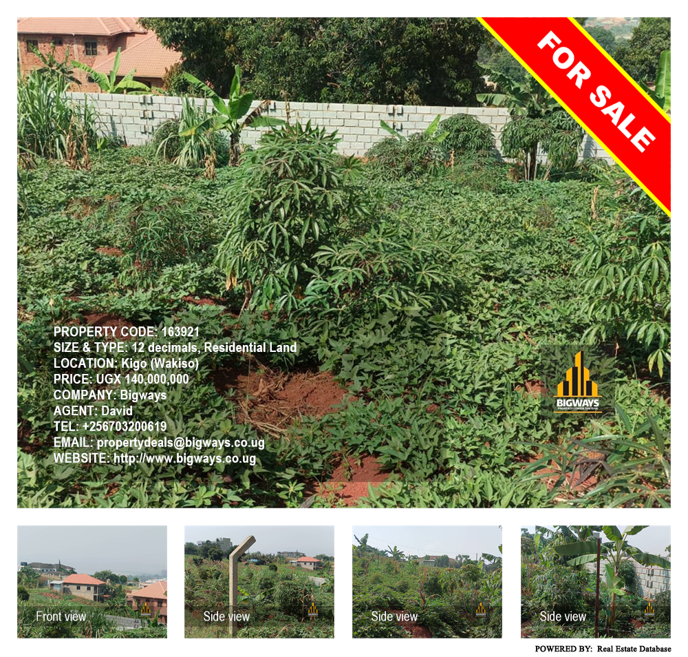 Residential Land  for sale in Kigo Wakiso Uganda, code: 163921