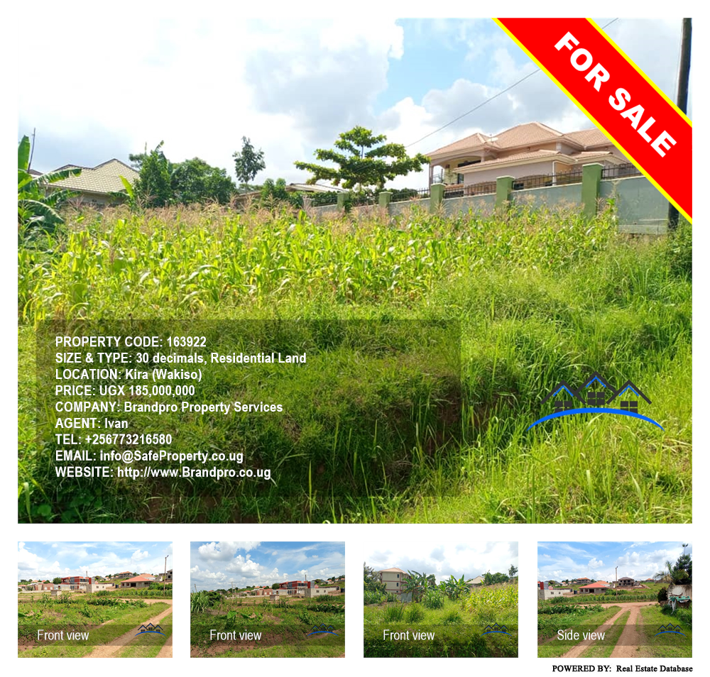 Residential Land  for sale in Kira Wakiso Uganda, code: 163922
