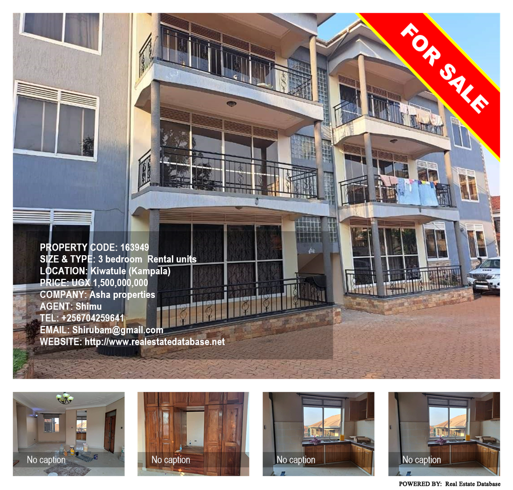 3 bedroom Rental units  for sale in Kiwaatule Kampala Uganda, code: 163949