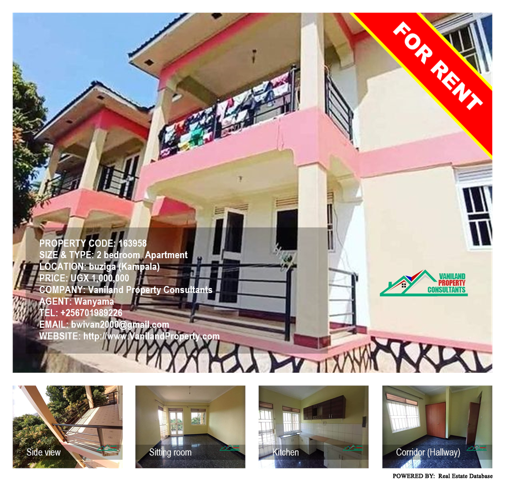 2 bedroom Apartment  for rent in Buziga Kampala Uganda, code: 163958