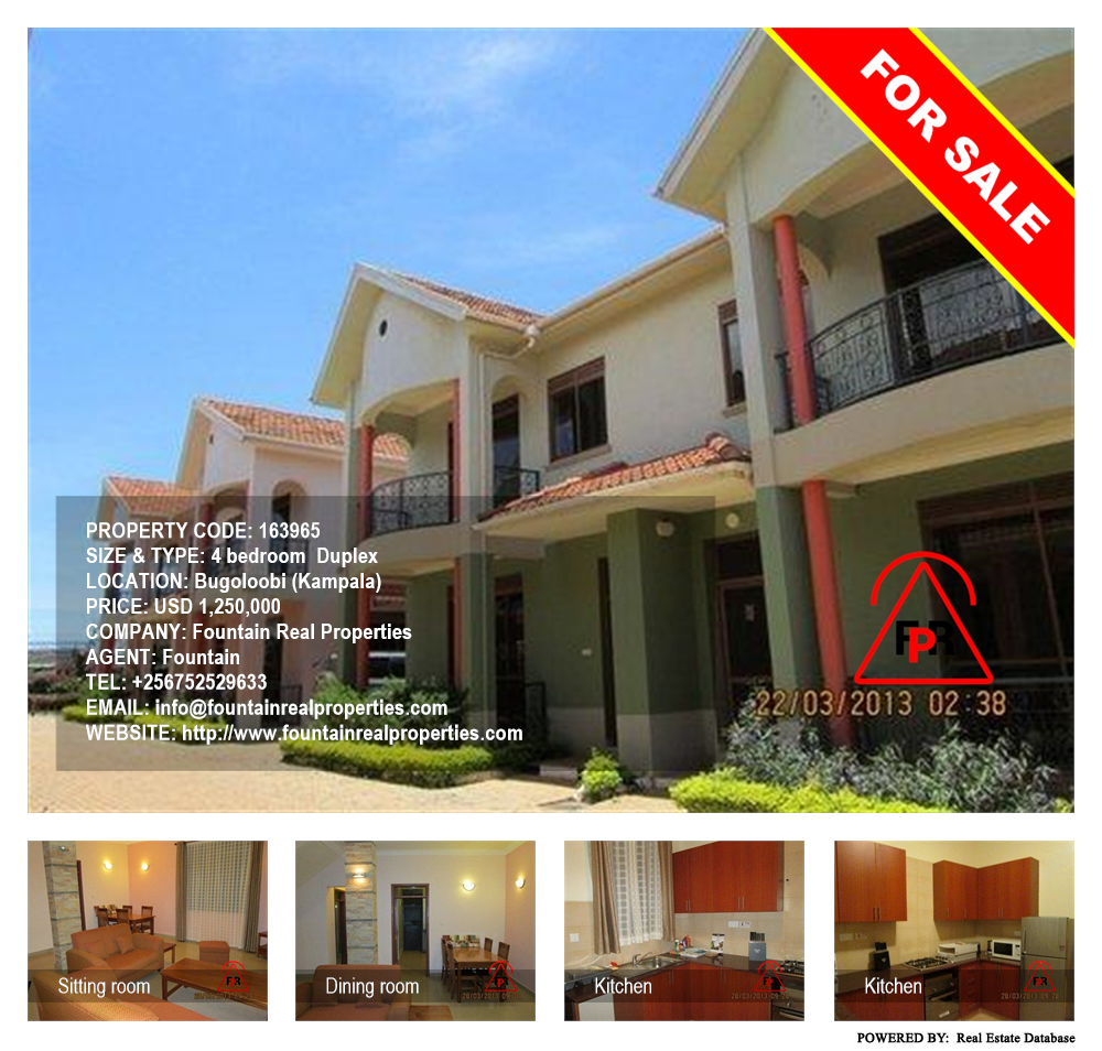 4 bedroom Duplex  for sale in Bugoloobi Kampala Uganda, code: 163965