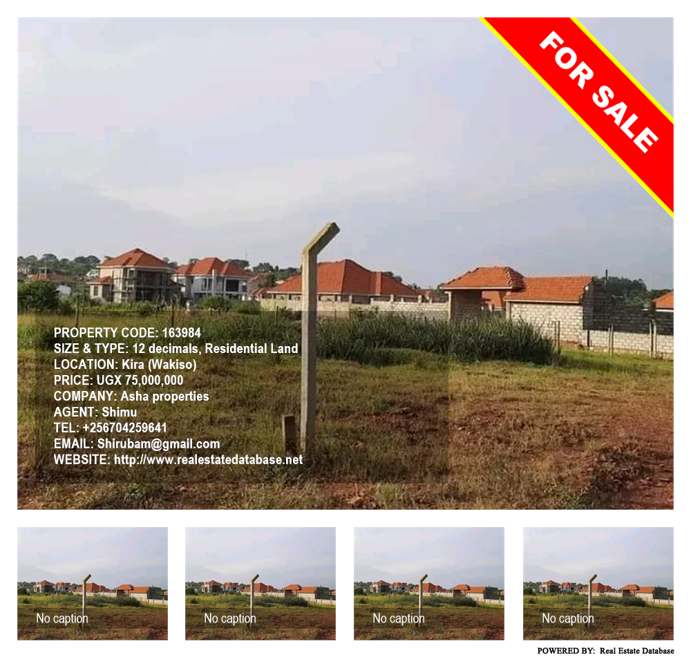 Residential Land  for sale in Kira Wakiso Uganda, code: 163984