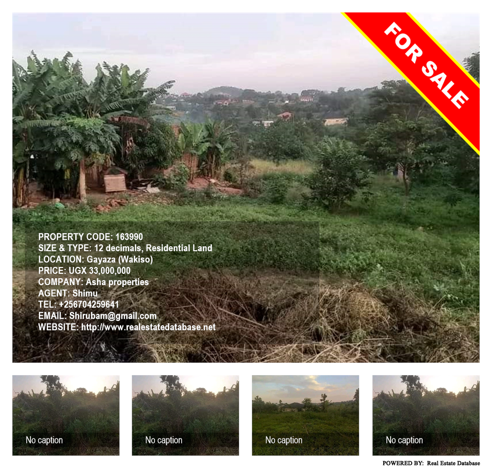 Residential Land  for sale in Gayaza Wakiso Uganda, code: 163990