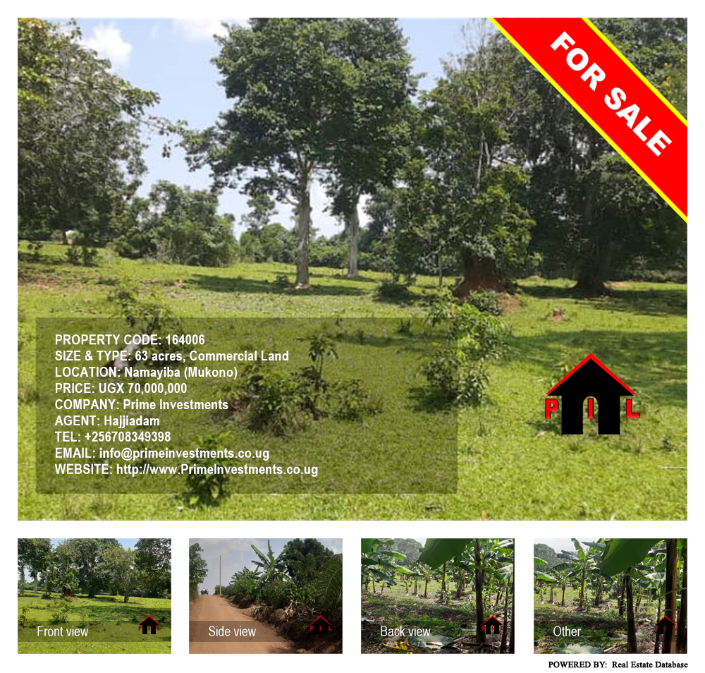 Commercial Land  for sale in Namayiba Mukono Uganda, code: 164006