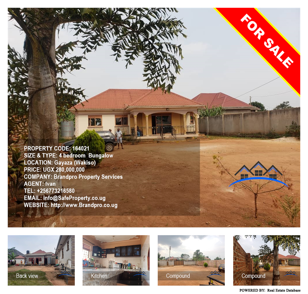 4 bedroom Bungalow  for sale in Gayaza Wakiso Uganda, code: 164021
